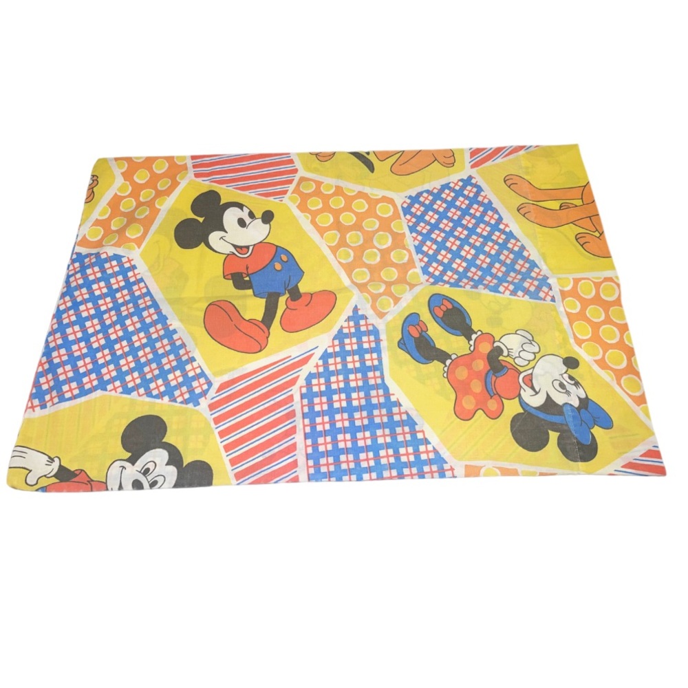 Vintage Disney Mickey, Minnie Mouse & Pluto Pillowcase